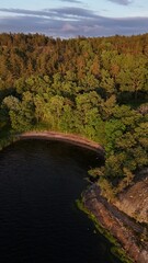 Aerial sky drone photos over Stockholm's Archipelago and islands, Sweden