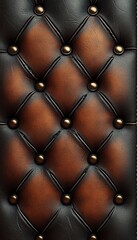 Upholstered leather wall paneling