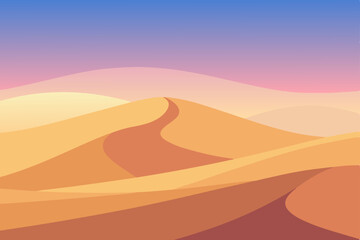 soft sand dunes blending into a sunset sky  .svg