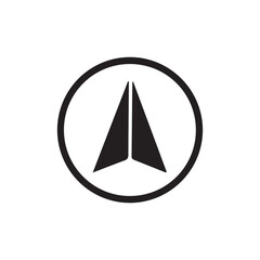 Paper plane outline  icon. Victor illustration Eps 10.