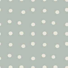 Hand draw dots seamless pattern on blue background, scandinavian wallpaper, nursery design