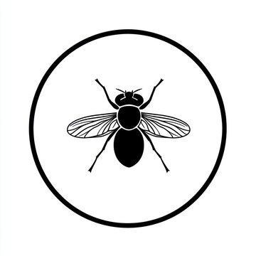 recommend clip art: Housefly illustration, white background, insect icon, pest control