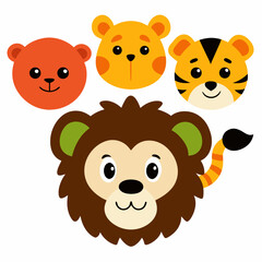 Fototapeta premium set of cartoon animals