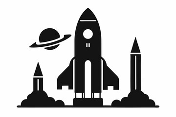 space rocket vector illustration