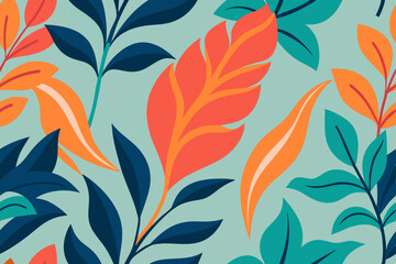 seamless pattern with leaves