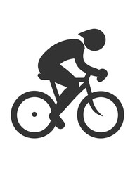 Obraz premium Cyclist Silhouette, Bike Ride Pose, Outdoor Cycling Illustration, Active Sports Art, On Transparent Background