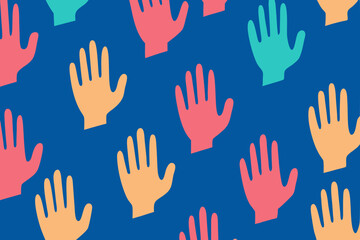 Fototapeta premium seamless pattern with hands