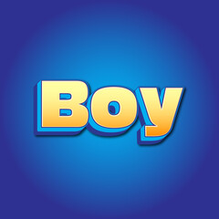 3d Boy Text