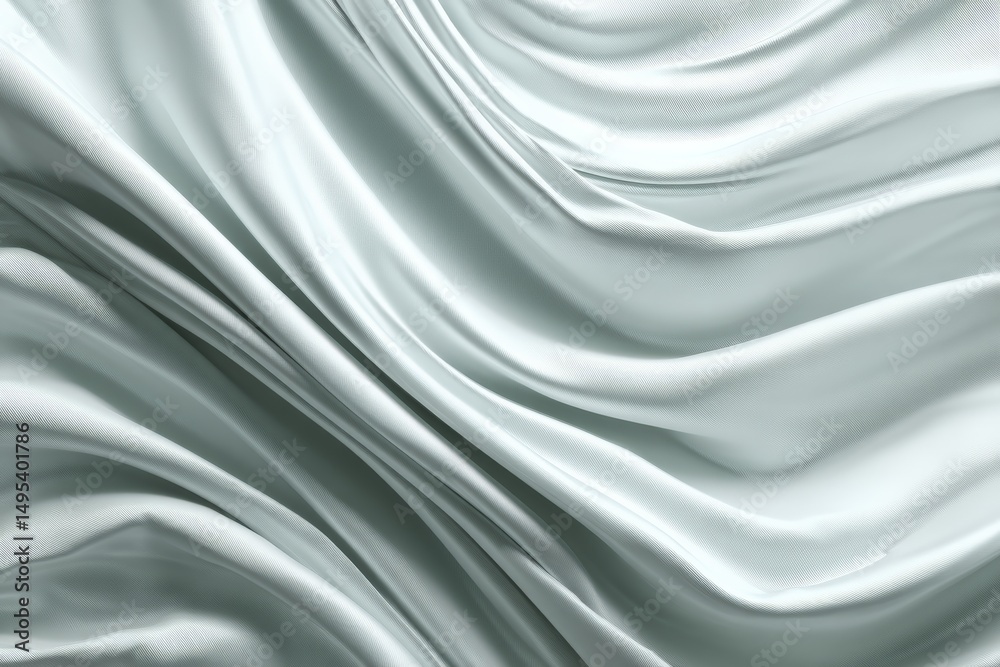 Poster elegant smooth silk fabric flowing gracefully in soft folds under gentle light in a minimalist setti