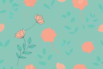 seamless pattern with flowers
