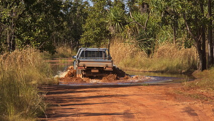 Crossing of flooded road in Leaning Tree Lagoon Nature Park, Northern Territory, Australia   © kstipek