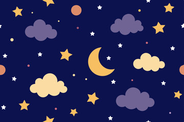 Naklejka premium seamless background with stars