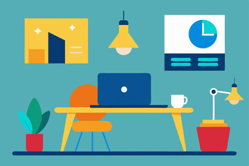 vector illustration of living room