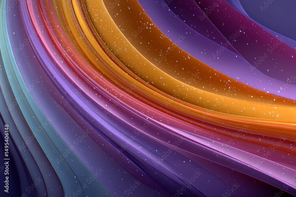 Poster Colorful swirling patterns create a vibrant abstract design that captivates the viewer with flowing lines and rich colors