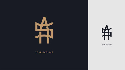 Luxury SA or AS Monogram Logo – Minimalist Modern Lettermark Design
