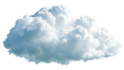 Puffy White Cloud Floating in Clear Blue Sky with Soft Daylight and Peaceful Atmospheric Natural Transparent Background.