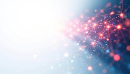Abstract network connection lines, white backdrop, space, link, world