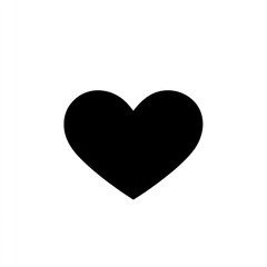 Simple black heart icon on white background