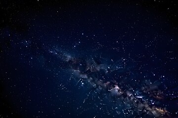 Fototapeta premium Deep blue starry night sky with a cosmic star nebula