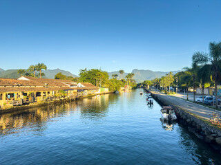 Explore the charming canals and lush landscapes of Paraty in Rio de Janeiro, Brazil