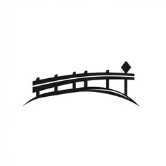 Highway overpass silhouette graphic design