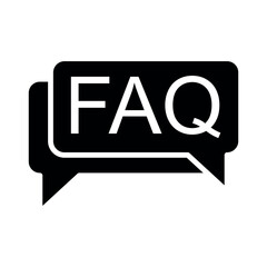 FAQ sign symbol vector flat icon