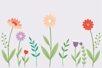 vector illustration of flowers