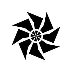 Vector graphic of abstract round windmill logo