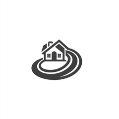 House logo, real estate, abstract design, vector illustration, for branding, or marketing use