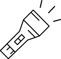 Flashlight icon. Torch symbol. Smartphone flashlight. Led light icons. Flashlight liner icon
