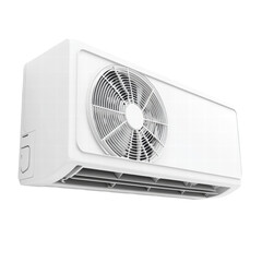 Isolated White Air Conditioner Unit
