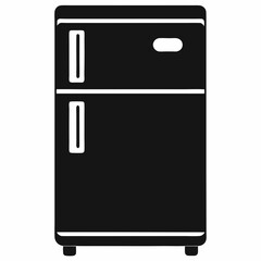 retro refrigerator isolated on white