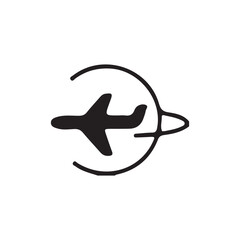 Plane icon. Flight transport symbol. Airplane icon,  Victor illustration Eps 10.