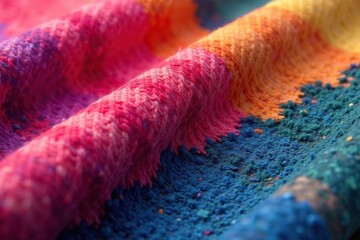 Close-up of fabric swatch showcasing intricate woven design, surface, pattern