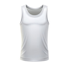 Blank White Casual Men's Tank Top Apparel Mockup