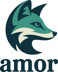 Creative fox head logo with bold style and modern font. Perfect for tech startups, gaming brands, or security companies.