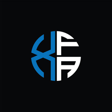 XFA logo XFA icon XFA monogram XFA letter minimalist Circle flat Unique modern abstract logo design.