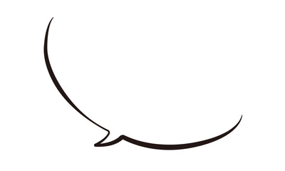 手書き風太さ変動ベクター単体吹き出し09