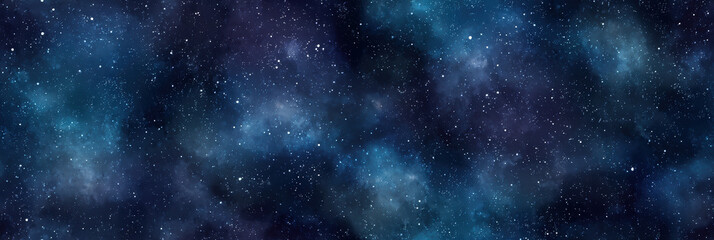 Cosmic seamless pattern showcasing stars and nebulas in deep space