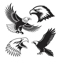 Obraz premium Egal black and white vector