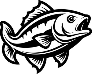 vector illustration of a fish