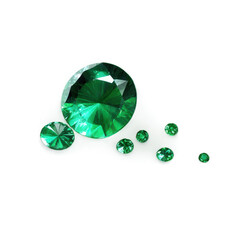 Precious stones isolate on white background. Selective focus. nature.
