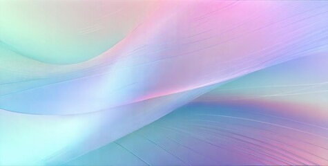 Obraz premium Smooth flowing waves in pastel blue, pink and purple gradient, abstract background with soft light effect and fluid motion.