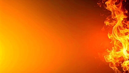 a vivid fire with fiery orange hues and black outlines, evoking a sense of warmth and intensity