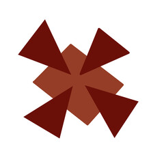 Square and triange shape vector illustration