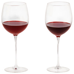 Glass of wine isolate on white background. Selective focus. nature.