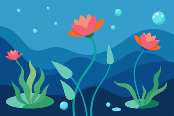 abstract background with flowers