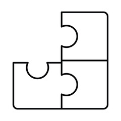 Jigsaw thinline icon, vector, pixel perfect, illustrator file 
 