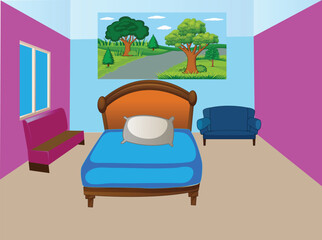 Modern bedroom interior