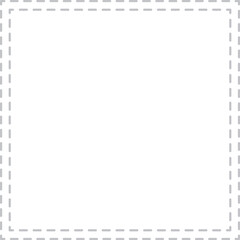 シンプルなグレーの二重点線四角フレーム　Web　Adobe Illustrator Artwork